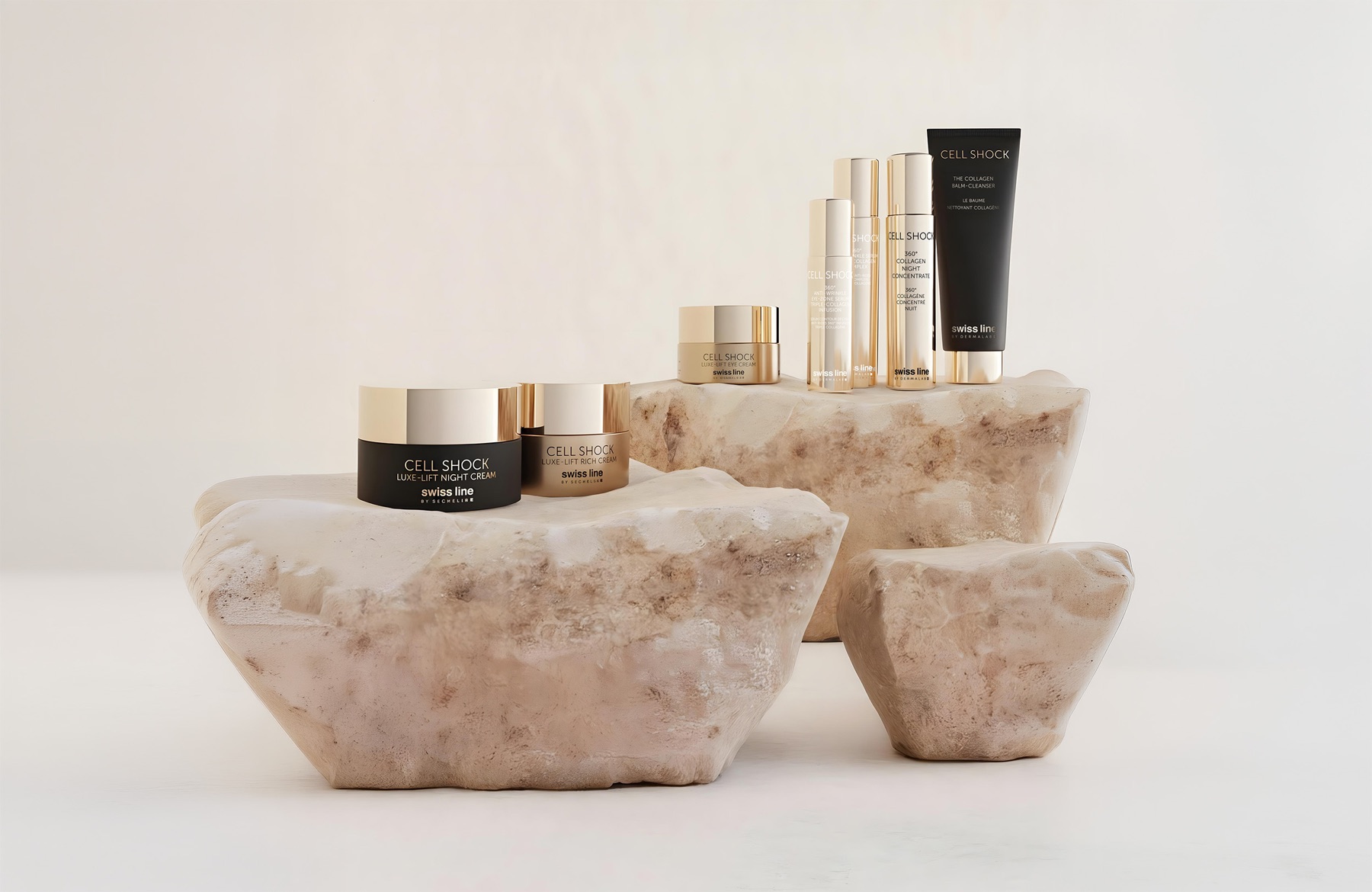 Swissline Cell Shock collection used for INIZIO facial treatments